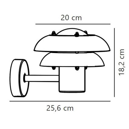 Nordlux - Zunanja stenska svetilka KURNOS 1xE14/12W/230V IP54 mat krom