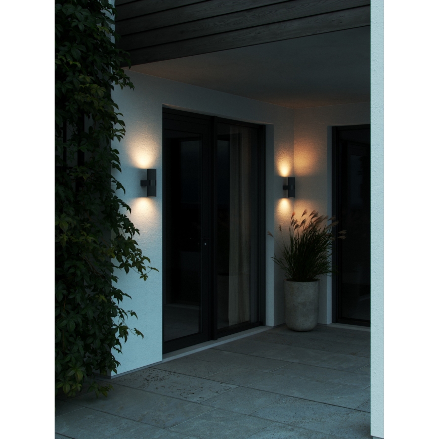 Nordlux - Zunanja stenska svetilka KYKLOP 2xGU10/25W/230V IP54 črna