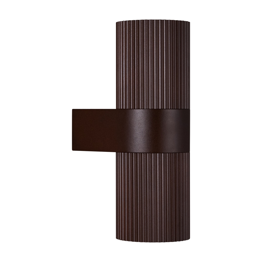 Nordlux - Zunanja stenska svetilka KYKLOP 2xGU10/25W/230V IP54 rjava