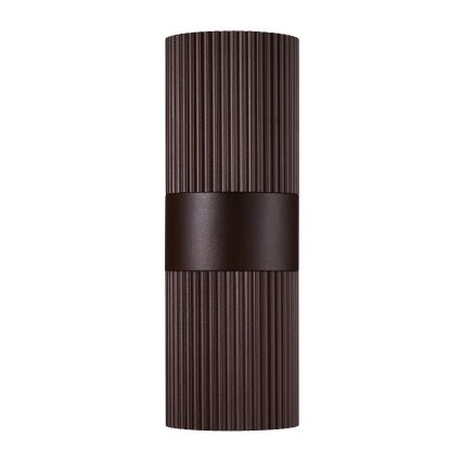 Nordlux - Zunanja stenska svetilka KYKLOP 2xGU10/25W/230V IP54 rjava
