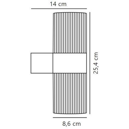 Nordlux - Zunanja stenska svetilka KYKLOP 2xGU10/25W/230V IP54 rjava