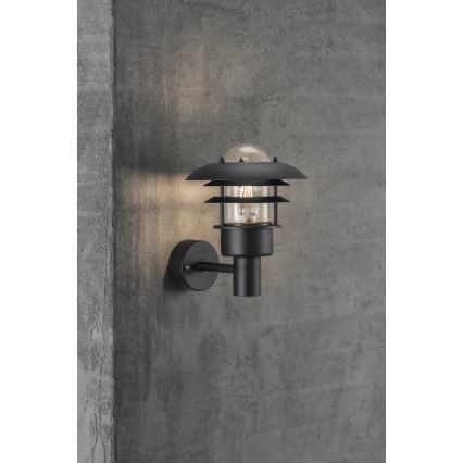 Nordlux - Zunanja stenska svetilka LONSTRUP 1xE27/60W/230V IP44 črna
