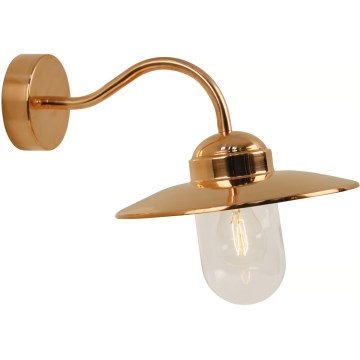 Nordlux - Zunanja stenska svetilka LUXEMBOURG 1xE27/60W/230V IP54 bakrena