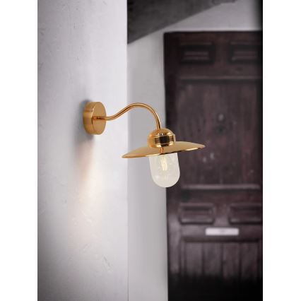 Nordlux - Zunanja stenska svetilka LUXEMBOURG 1xE27/60W/230V IP54 bakrena