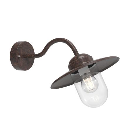Nordlux - Zunanja stenska svetilka LUXEMBOURG 1xE27/60W/230V IP54 rjava/patina