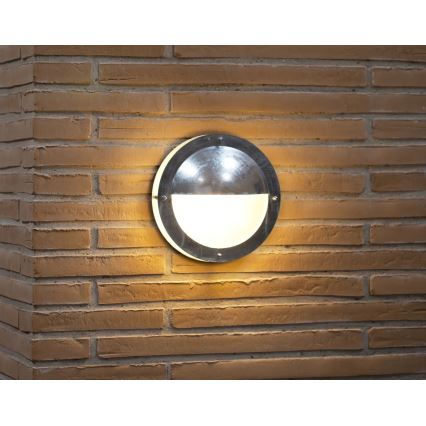 Nordlux - Zunanja stenska svetilka MALTA 1xE27/60W/230V IP54 srebrna