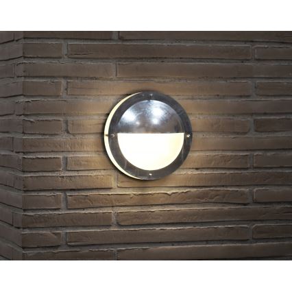 Nordlux - Zunanja stenska svetilka MALTA 1xE27/60W/230V IP54 srebrna