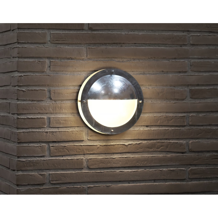 Nordlux - Zunanja stenska svetilka MALTA 1xE27/60W/230V IP54 srebrna