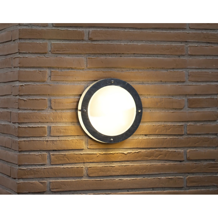 Nordlux - Zunanja stenska svetilka MALTA 1xE27/60W/230V srebrna