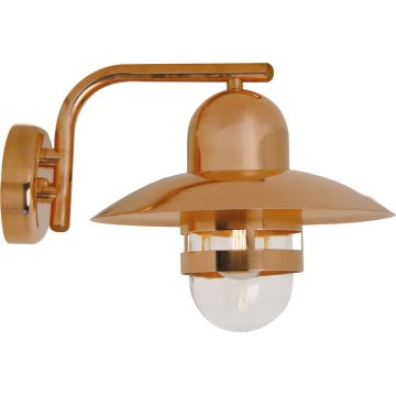 Nordlux - Zunanja stenska svetilka NIBE 1xE27/60W/230V IP54 bakrena