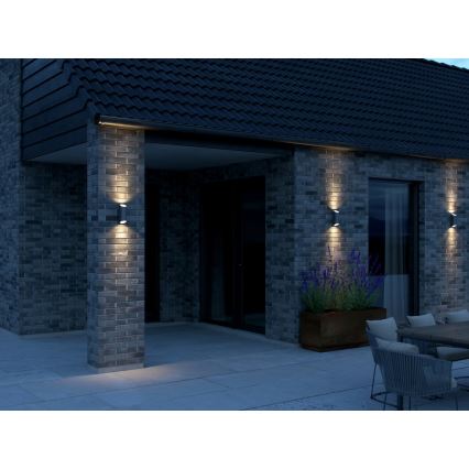 Nordlux - Zunanja stenska svetilka NICO 2xGU10/35W/230V IP54 antracit
