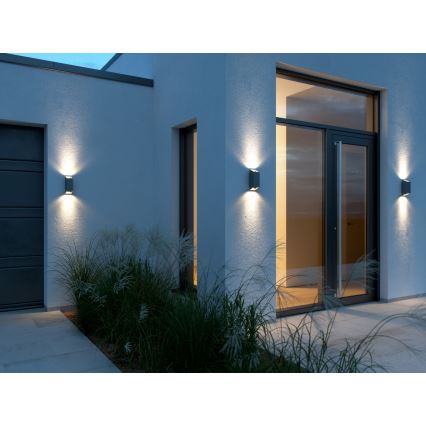 Nordlux - Zunanja stenska svetilka NICO 2xGU10/35W/230V IP54 antracit