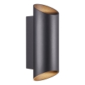 Nordlux - Zunanja stenska svetilka NICO 2xGU10/35W/230V IP54 črna