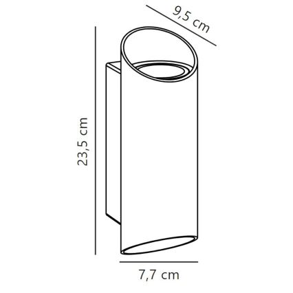 Nordlux - Zunanja stenska svetilka NICO 2xGU10/35W/230V IP54 črna