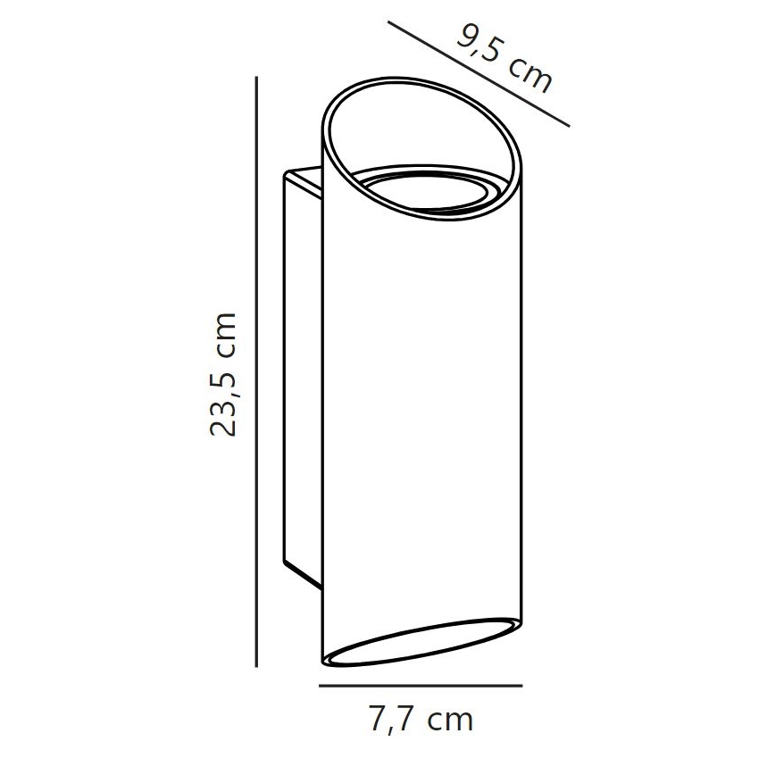 Nordlux - Zunanja stenska svetilka NICO 2xGU10/35W/230V IP54 črna