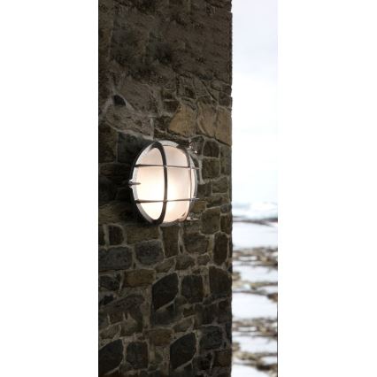Nordlux - Zunanja stenska svetilka POLPERRO 1xE27/12,5W/230V IP64 siva