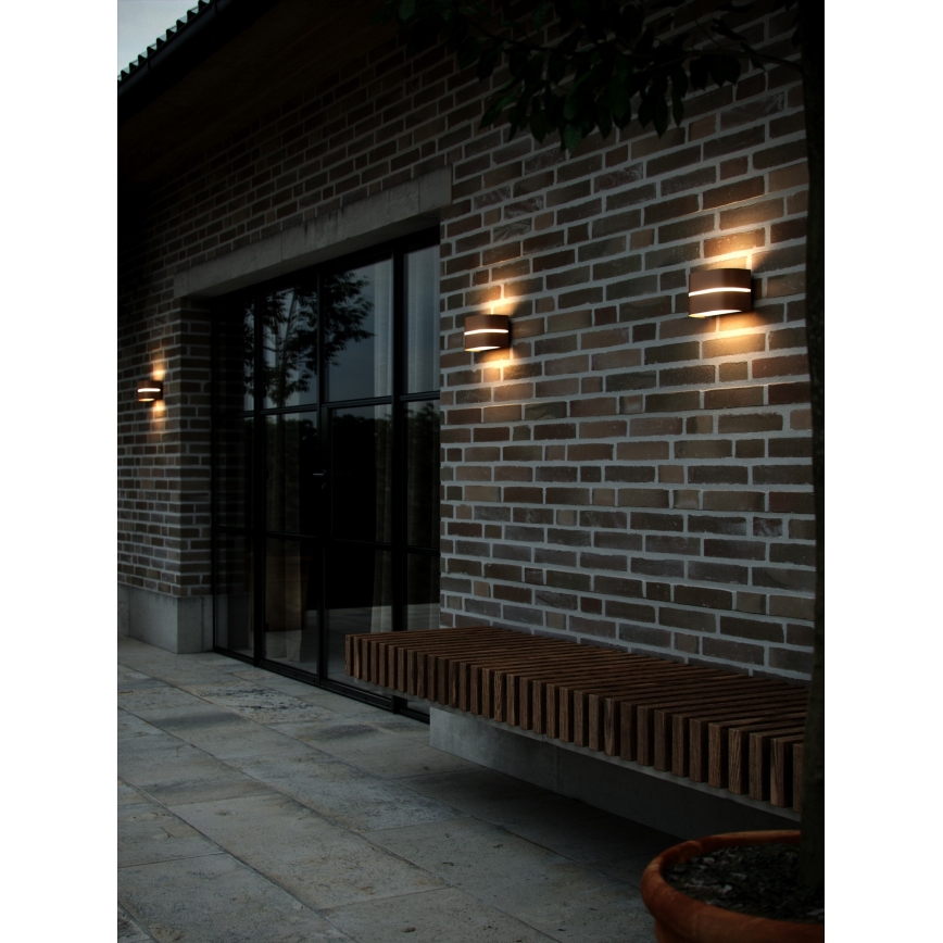 Nordlux - Zunanja stenska svetilka SIBELIS 1xE27/10W/230V IP44 rjava