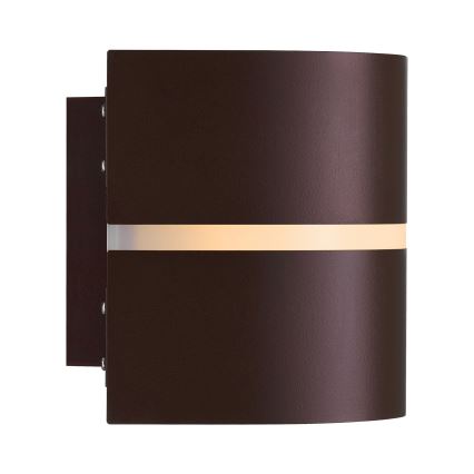 Nordlux - Zunanja stenska svetilka SIBELIS 1xE27/10W/230V IP44 rjava