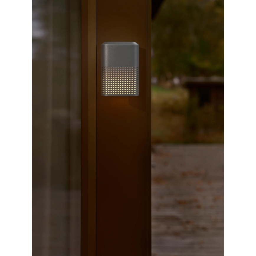 Nordlux - Zunanja stenska svetilka SIDARA 1xE27/15W/230V IP54 antracit