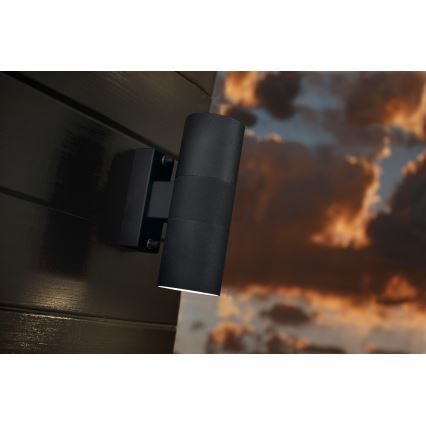 Nordlux - Zunanja stenska svetilka TIN 2xGU10/35W/230V IP54 črna