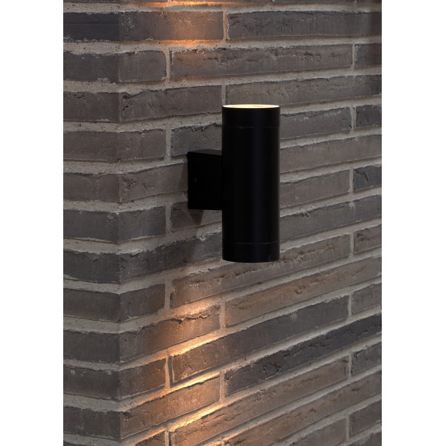 Nordlux - Zunanja stenska svetilka TIN 2xGU10/35W/230V IP54 črna