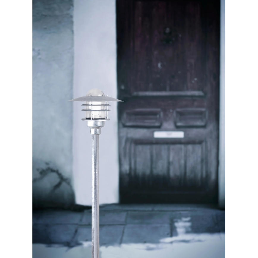 Nordlux - Zunanja svetilka AGGER 1xE27/60W/230V IP54 srebrna
