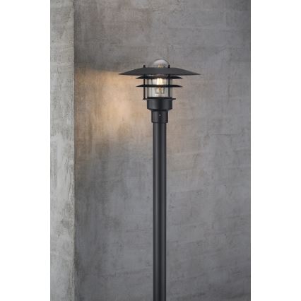 Nordlux - Zunanja svetilka LONSTRUP 1xE27/60W/230V IP44 črna 116 cm