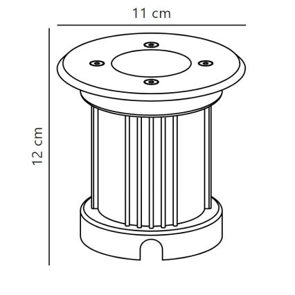 Nordlux - Zunanja svetilka za dovozno pot PATO 1xGU10/35W/230V IP65 mat krom okrogla