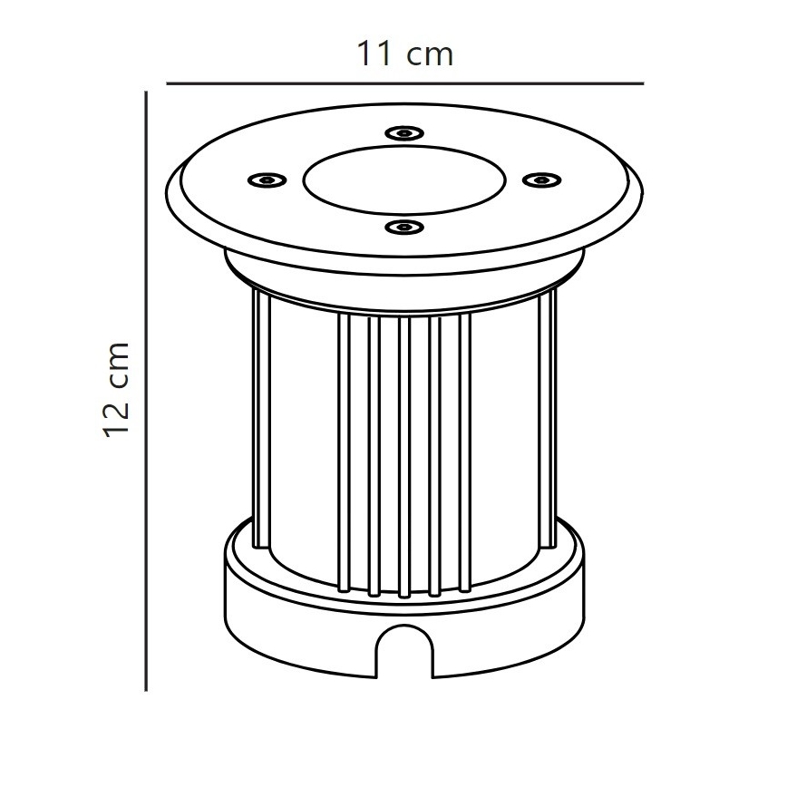 Nordlux - Zunanja svetilka za dovozno pot PATO 1xGU10/35W/230V IP65 mat krom okrogla