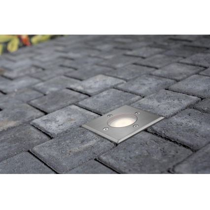 Nordlux - Zunanja svetilka za dovozno pot PATO 1xGU10/35W/230V IP65 mat krom kvadraten