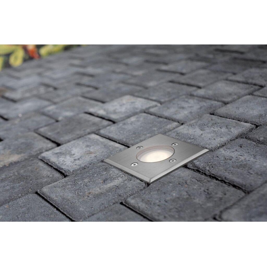 Nordlux - Zunanja svetilka za dovozno pot PATO 1xGU10/35W/230V IP65 mat krom kvadraten