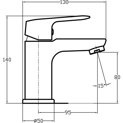Novaservis - Armatura za umivalnik TITANIA COSMOS, sijajni krom