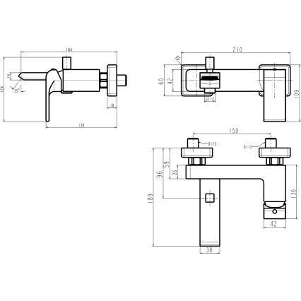Novaservis - Kadna baterija NOBLESS SHARP sijajni krom