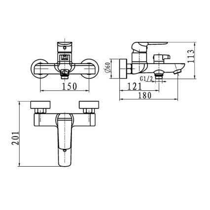 Novaservis - Kadna baterija NOBLESS TINA bela