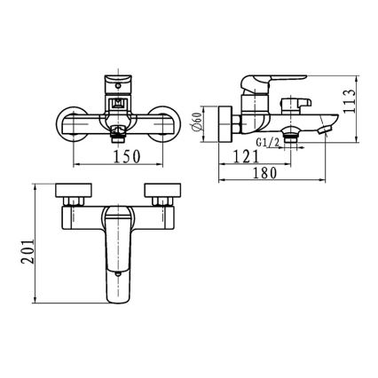 Novaservis - Kopalniška armatura NOBLESS TINA črna
