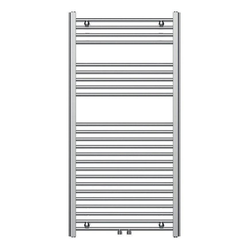 Novaservis - Kopalniški lestevni radiator 423W/230V 120x60 cm sijajni krom raven