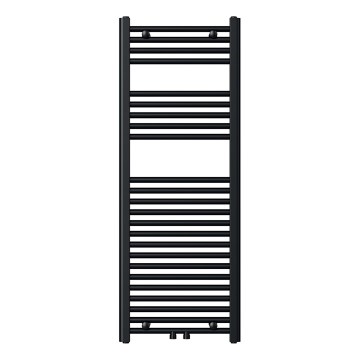 Novaservis - Kopalniški rebrast radiator 490W/230V 120x45 cm črn raven