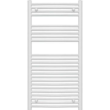 Novaservis - kopalniški rebrasti radiator za brisače 644 W/230 V 120 x 60 cm, bel, zaobljen
