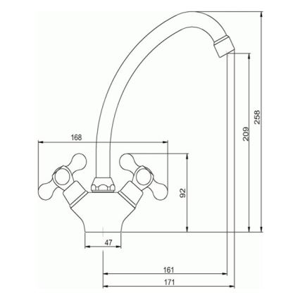 Novaservis - Kuhinjska pipa TITANIA RETRO poliran krom