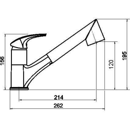 Novaservis - Kuhinjska pipa z izvlečno prho METALIA, sijajni krom