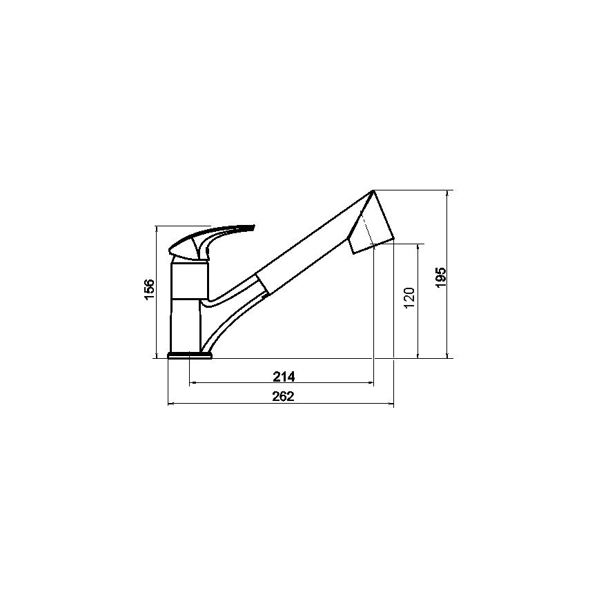 Novaservis - Kuhinjska pipa z izvlečno prho METALIA, sijajni krom