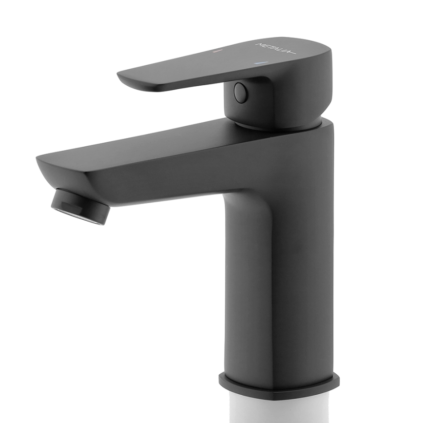 Novaservis - Pipa za umivalnik METALIA ECO 15,2 cm mat črna