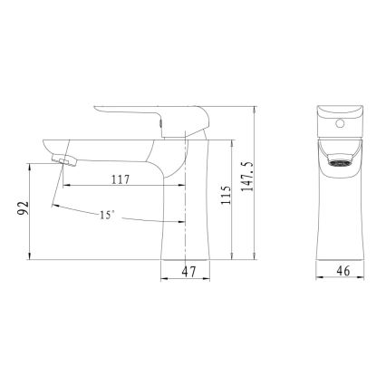 Novaservis - Umivalniška armatura NOBLESS TINA bela