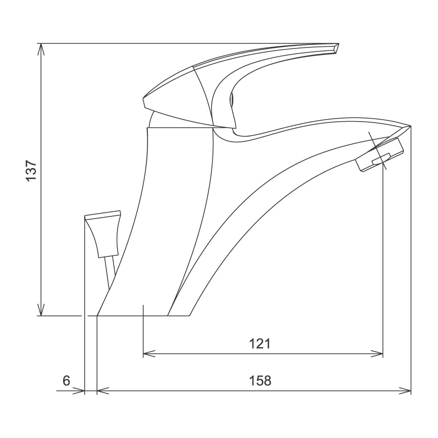 Novaservis - Umivalniška baterija METALIA bela