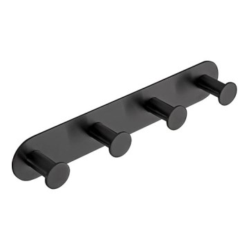 Obešalnik 25,5x4,5 cm, nerjaveče jeklo/črna