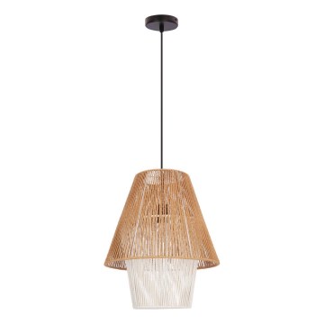 Obesna svetilka AFRICA na vrvici 1xE27/40W/230V premer 40 cm rjava/kremna