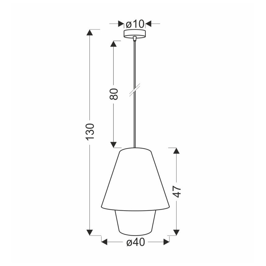 Obesna svetilka AFRICA na vrvici 1xE27/40W/230V premer 40 cm rjava/kremna