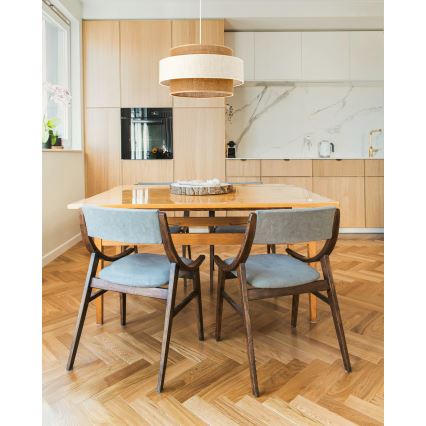 Obesna svetilka BOHO na vrvici 1xE27/60W/230V premer 40 cm kremna/juta