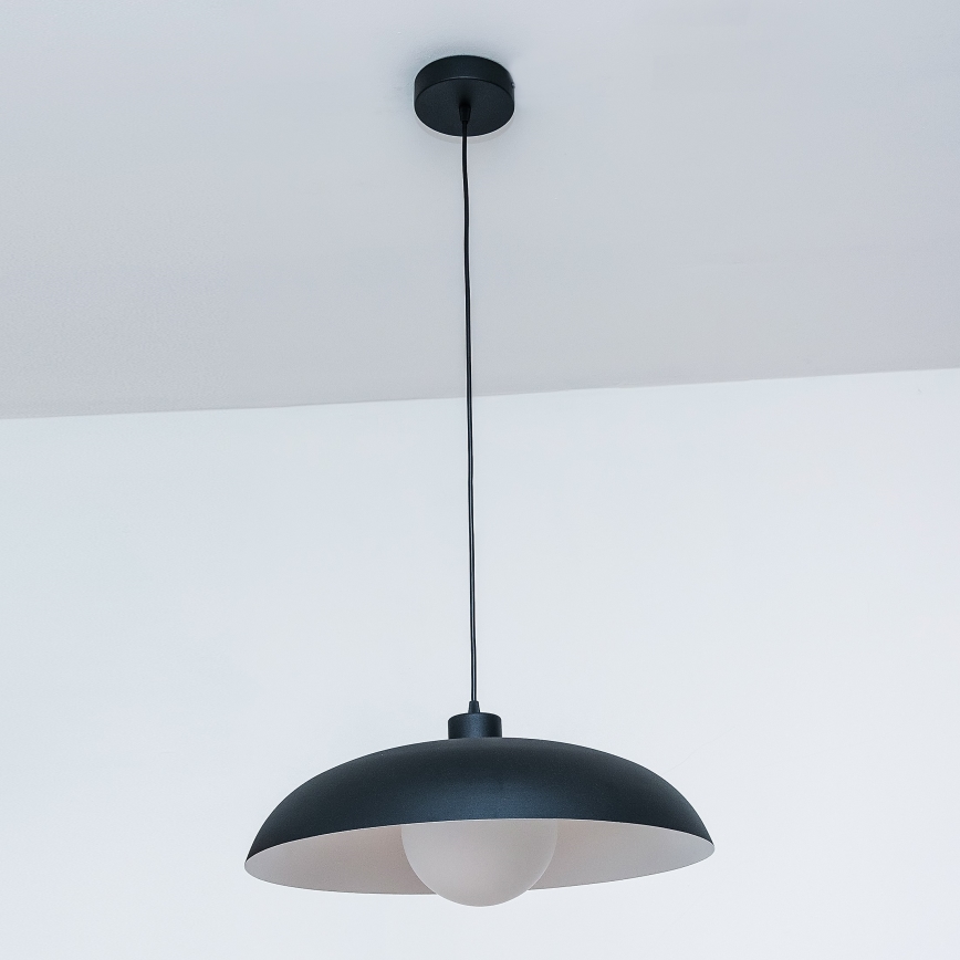 Obesna svetilka ECLIPSE na kablu 1xE27/15W/230V črna/bela
