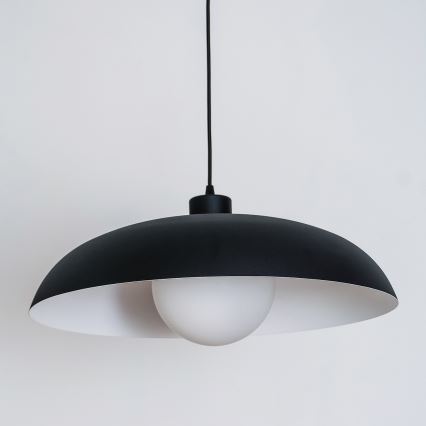 Obesna svetilka ECLIPSE na kablu 1xE27/15W/230V črna/bela
